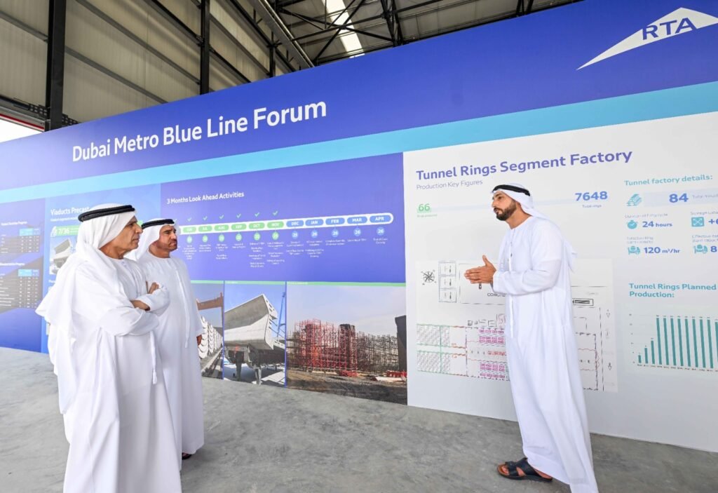 Dubai Metro Blue Line Forum Reviews Progress at Tunnel Rings Production Facility