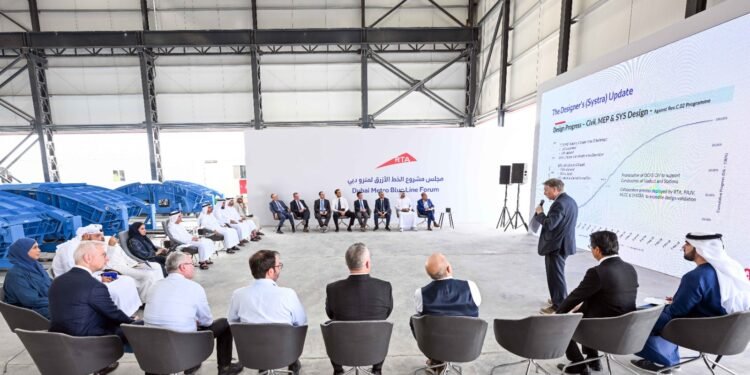 Dubai Metro Blue Line Forum Reviews Progress at Tunnel Rings Production Facility