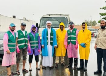 Dubai Police Neighborhood Team Aids Flood Relief; Malayali Volunteers Lead the Way