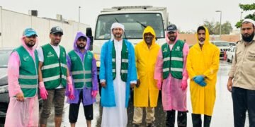 Dubai Police Neighborhood Team Aids Flood Relief; Malayali Volunteers Lead the Way