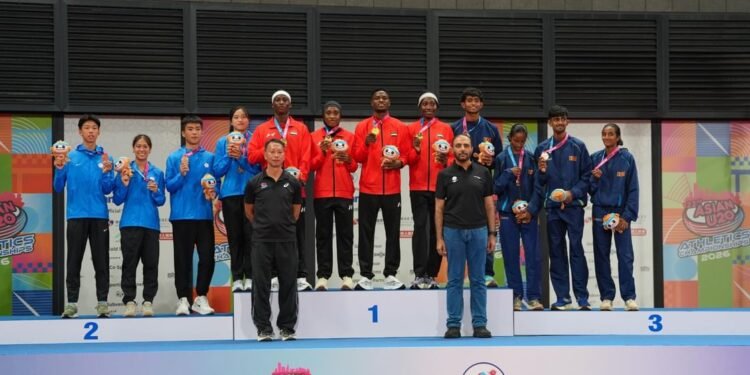 UAE Athletics Team Finishes Fourth Overall at Asian U20 Championships with Five Gold Medals