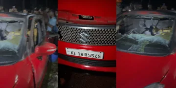 Tragic Accident in Kozhikode: Pregnant Woman Killed, Husband Severely Injured as Moving Car Catches Fire