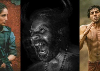 Portrait of veteran actor Mammootty in his award-winning role from the movie Bhramayugam.