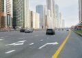 Expanded traffic lanes on Sheikh Zayed Road in Dubai