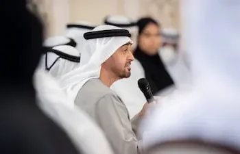 UAE President Sheikh Mohamed bin Zayed Al Nahyan delivering a message on International Youth Day.