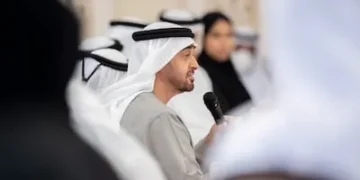 UAE President Sheikh Mohamed bin Zayed Al Nahyan delivering a message on International Youth Day.