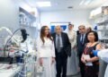 Sheikha Bodour bint Sultan Al Qasimi with Sir Magdi Yacoub at the Magdi Yacoub Institute in Harefield UK