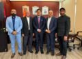 World Malayali Council delegation members presenting a memento to Indian Consul General Dr. Emmadi Vishnu Vardhan Reddy in Dubai.