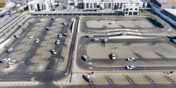 Dubai's RTA introduces an AI-powered Smart Test System for yard driving tests, featuring 2cm RTK tracking, auto-braking, and fully automated scoring.
