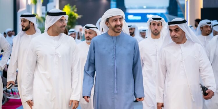 Sheikh Abdullah bin Zayed opens the 35th Abu Dhabi International Book Fair at ADNEC. Over 1,200 exhibitors from 95 countries gather for the six-day event.